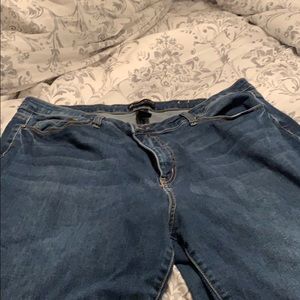 Dark wash boot cut jeans